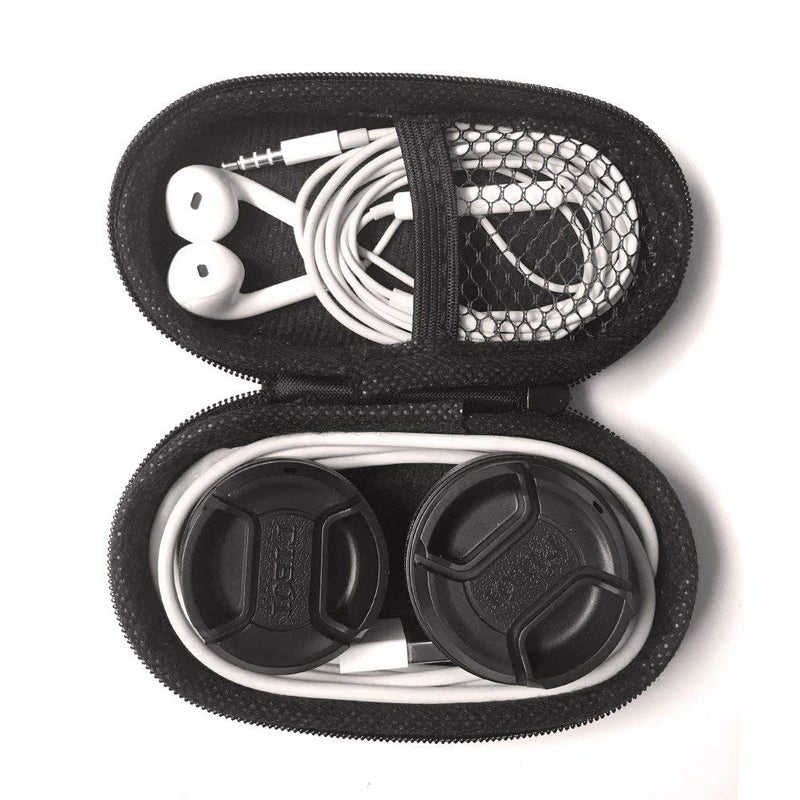 2FY2SW ZFRE Headphones Carrying Case, Travel Portable Storage Bags for Bluetooth Wireless Headphones, Cords, Cable, iPhones Earbuds, Charger, Airpods, USB Flash Driver, MP3(Oval) - Image 3